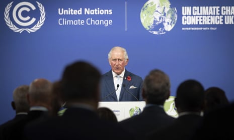 Charles addressing a Commonwealth leaders' reception when he was Prince of Wales at the Cop26 summit in Glasgow, Scotland, November 2021. 
