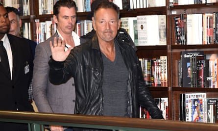 Bruce Springsteen promotes his Born To Run book at Barnes &amp; Noble’s Union Square store in New York.