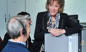 Esther Rantzen meeting volunteers at the NSPCC’s Glasgow office