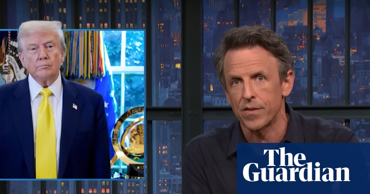 Seth Meyers sobre la toma policial de Donald Trump en DC: "Todo esto no es más que teatro" | Resumen de los programas nocturnos Seth Meyers sobre la toma policial de Donald Trump en DC: "Todo esto no es más que teatro" | Resumen de los programas nocturnos