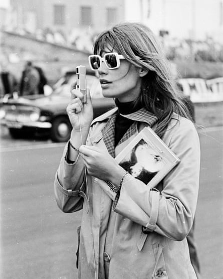 Francoise Hardy at Brands Hatch during the filming John Frankenheimer’s 1966 racing drama Grand Prix.