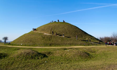 Green mound with footpath to top