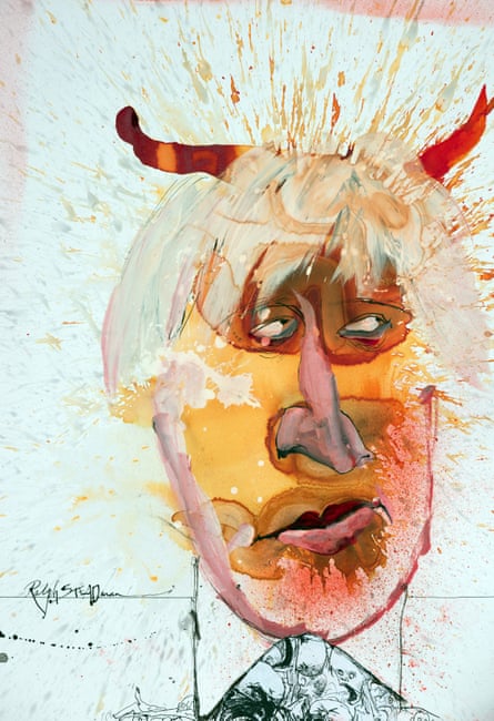 Boris Johnson 2019 cartoon by Ralph Steadman