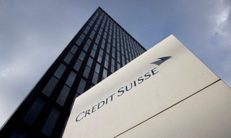 The logo of Swiss bank Credit Suisse in Zurich, Switzerland