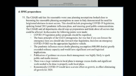 Minutes from Cobra meeting on 26 February 2020