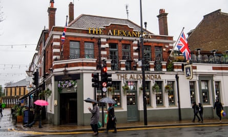 The exterior of the Alexandra pub in Wimbledon