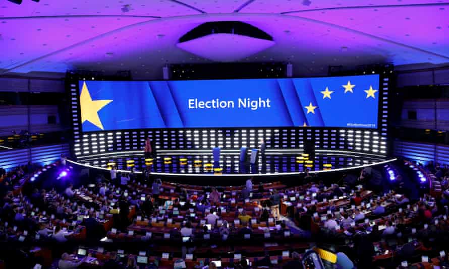 The European parliament on election night.