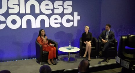Kemi Badenoch speaking at the Business Connect event this morning