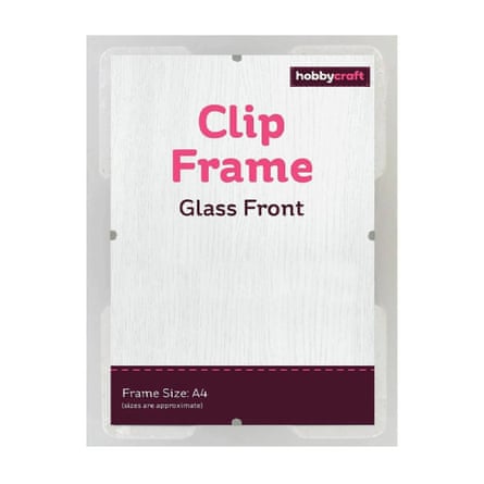 Hobbycraft Glass Clip Frame A4
