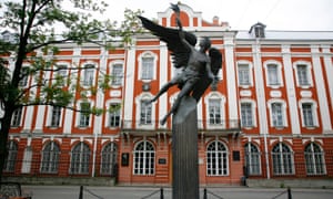The Twelve colleges building of St Petersburg university Russia
