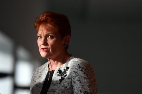 One Nation leader Senator Pauline Hanson