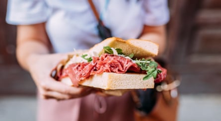 Italian focaccia sandwich.