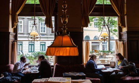A traditional Viennese coffeehouse.