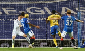 St Johnstone go close to scoring past Jonathan McLaughlin on 12 August.