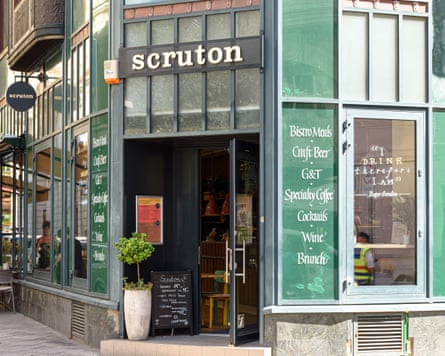 A branch of the Scruton cafe chain, named after Roger Scruton, in Budapest.