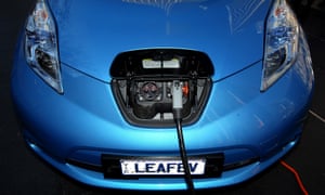 Nissan Leaf electric car charging