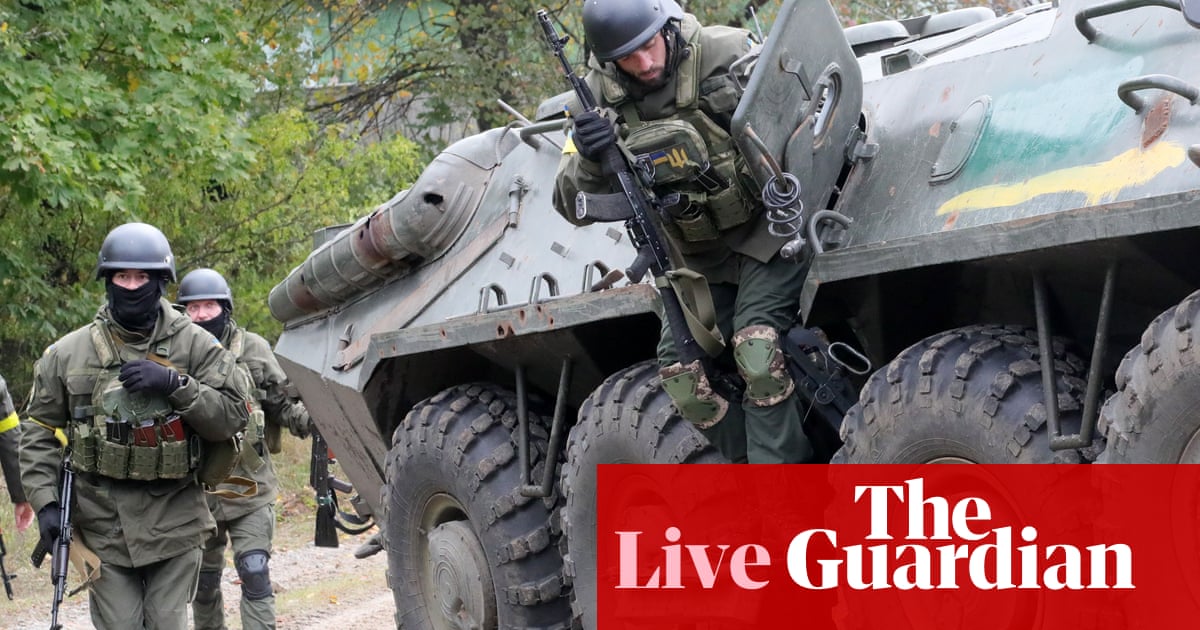 Russia-Ukraine war: Russians flee Lyman as Ukrainian troops retake city a day after Putin’s illegal annexation – live
