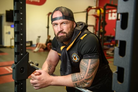 Kit man David Pipe, who played more than 150 games for Newport, joins the squad at a gym session.