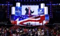 Trump on screen at convention