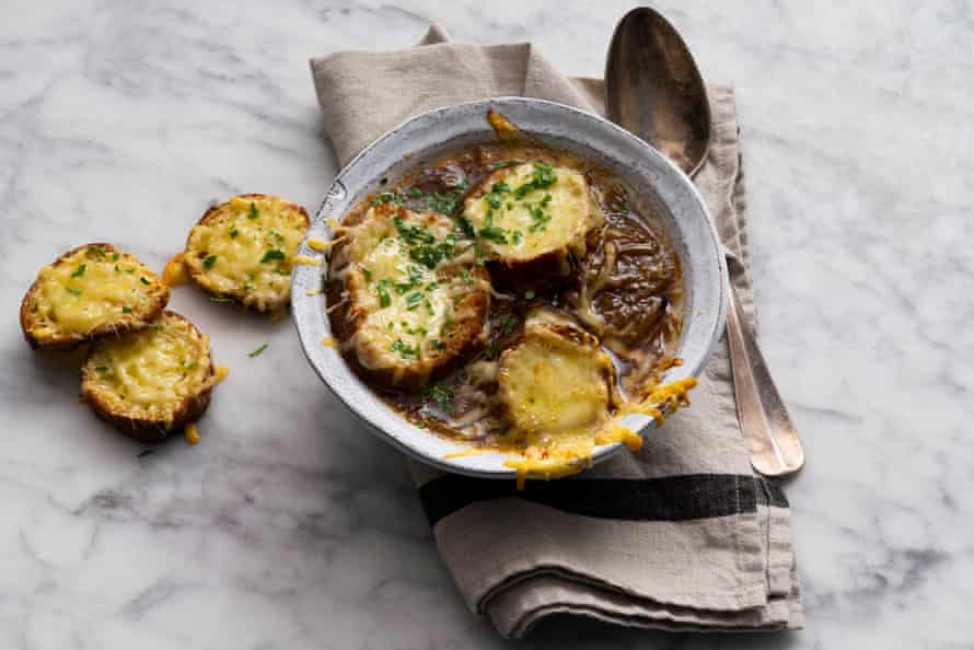 French onion soup by Marc Kuzma, owner of Claire’s Kitchen at le Salon, Sydney.