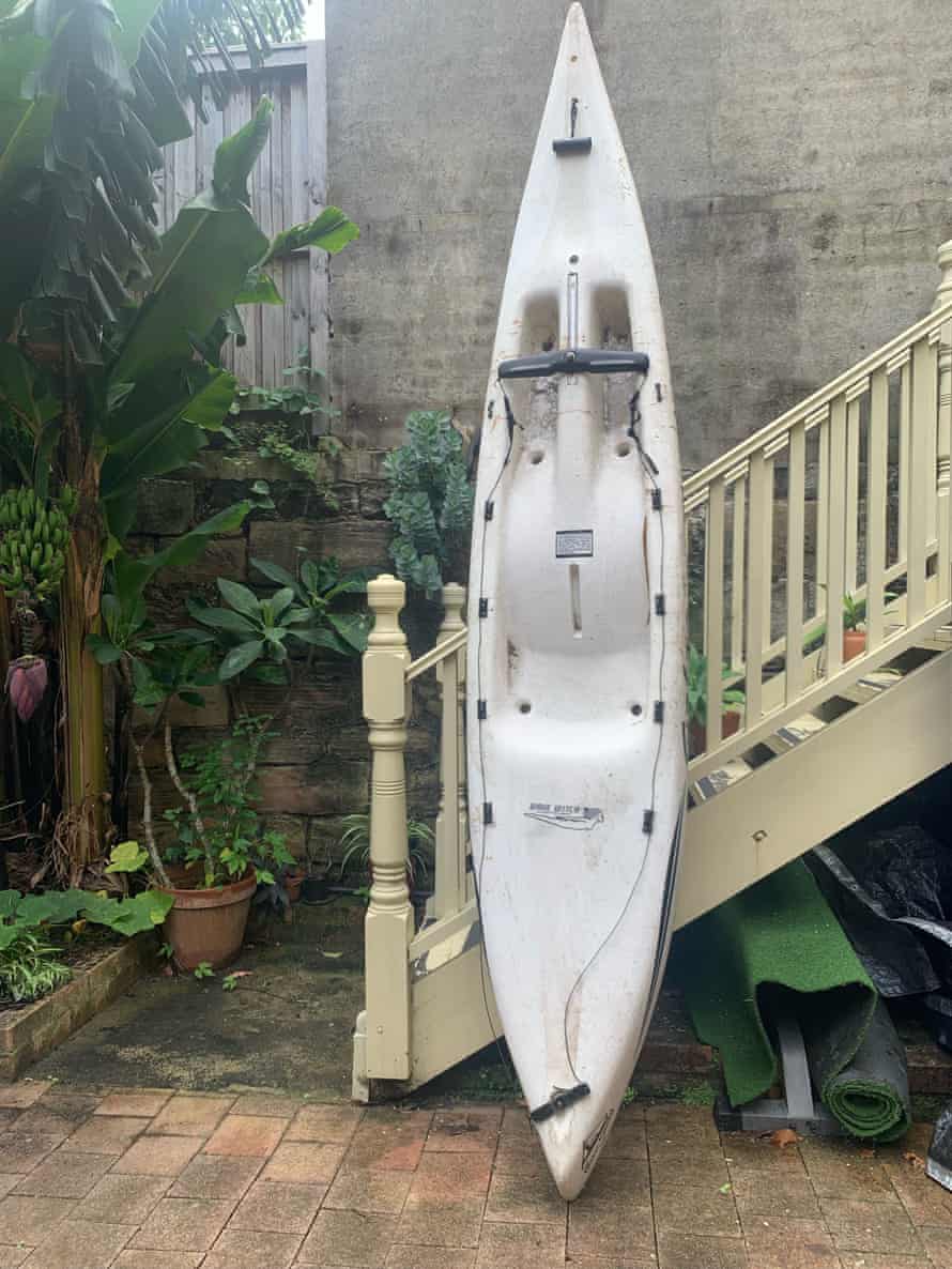 A canoe with a hole