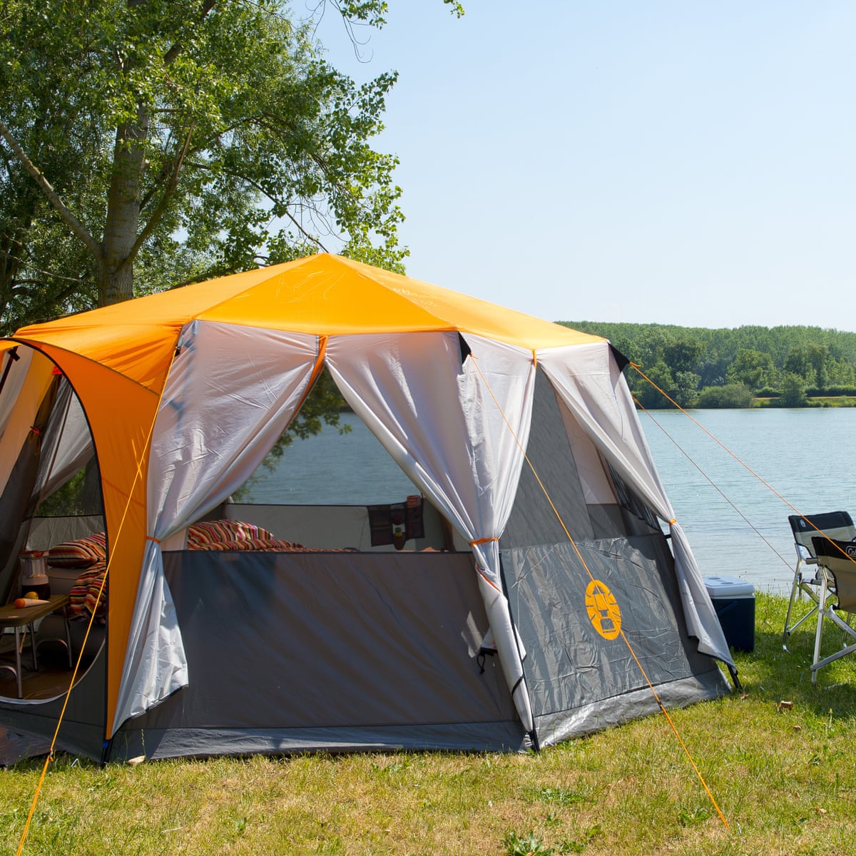 Топ кемпинг. Палатка Denton Sports Camp Set. Майорка кемпинг. Оранжевая палатка 3*6 от производителя.