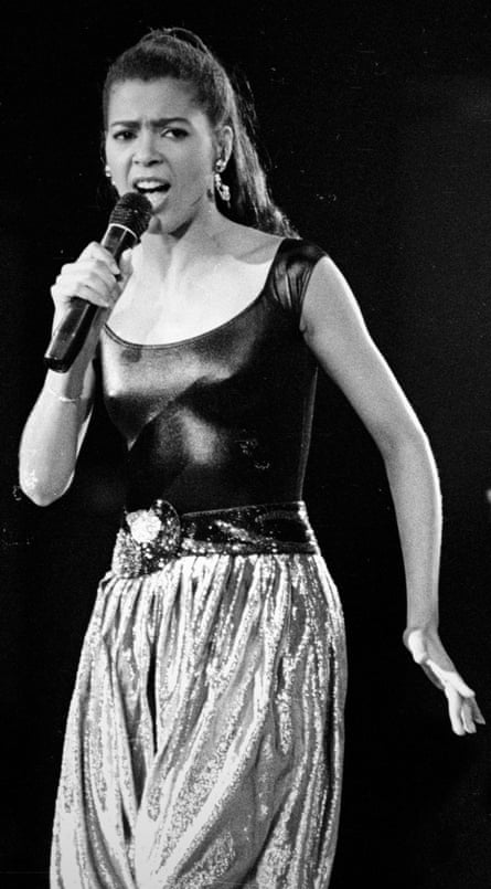 Irene Cara performing in New York in 1984.