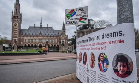 A view outside the ICJ in The Hague, the Netherlands on 09 April 2024.