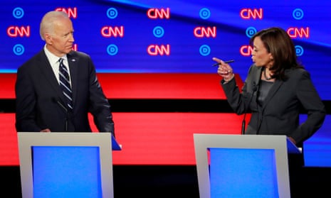 The debate opened with what appeared to be a redux of last month’s confrontation between Biden and Harris, this time over healthcare.