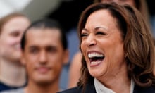 Kamala Harris smiles.