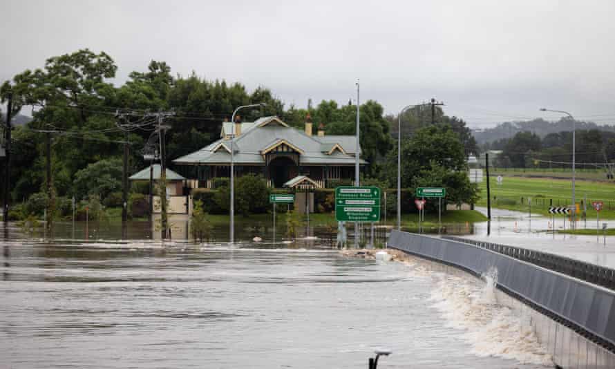 Flood waters cover the Windsor bridge last Thursday