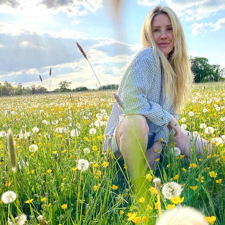 Ellie Goulding escapes to a field brimming with life, as she did as a child in Herefordshire.