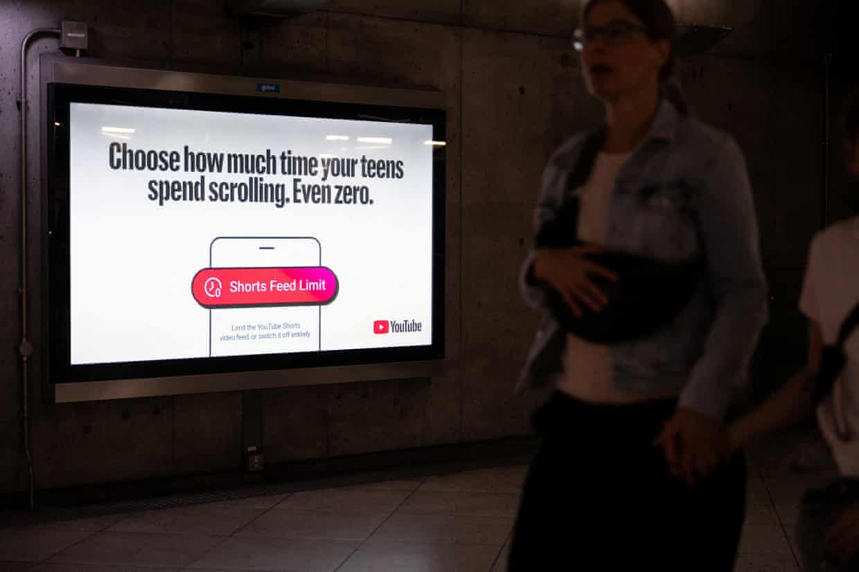 A YouTube ad on the London Underground
