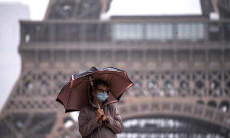 People wear masks in Paris after it was made mandatory by the government.