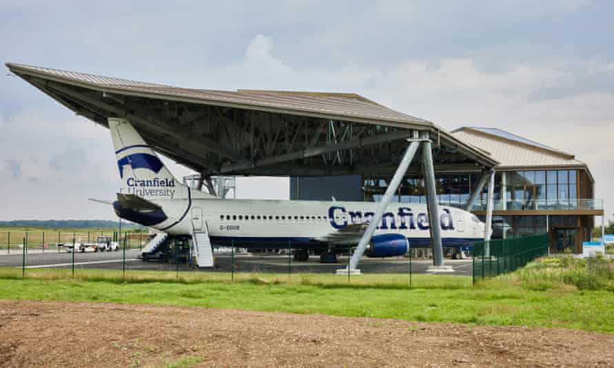 Cranfield's purpose-built airport terminal, complete with departure gate and lounge