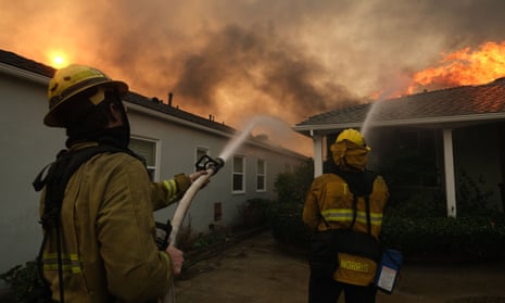 California firefighters tackle fire