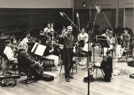 Tognetti and ACO during a recording session at ABC Studios, Ultimo in 1991