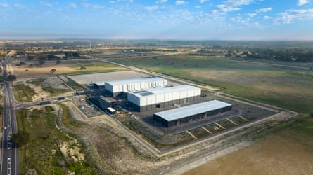 Aerial view of the exterior of Perth Film Studios