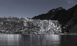 To the end of the Earth … Aialik Glacier in Alaska, covered in foil after being contaminated in the Exxon Valdez disaster, from the series Light by Michel Comte.