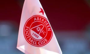 A corner flag at Aberdeen's stadium