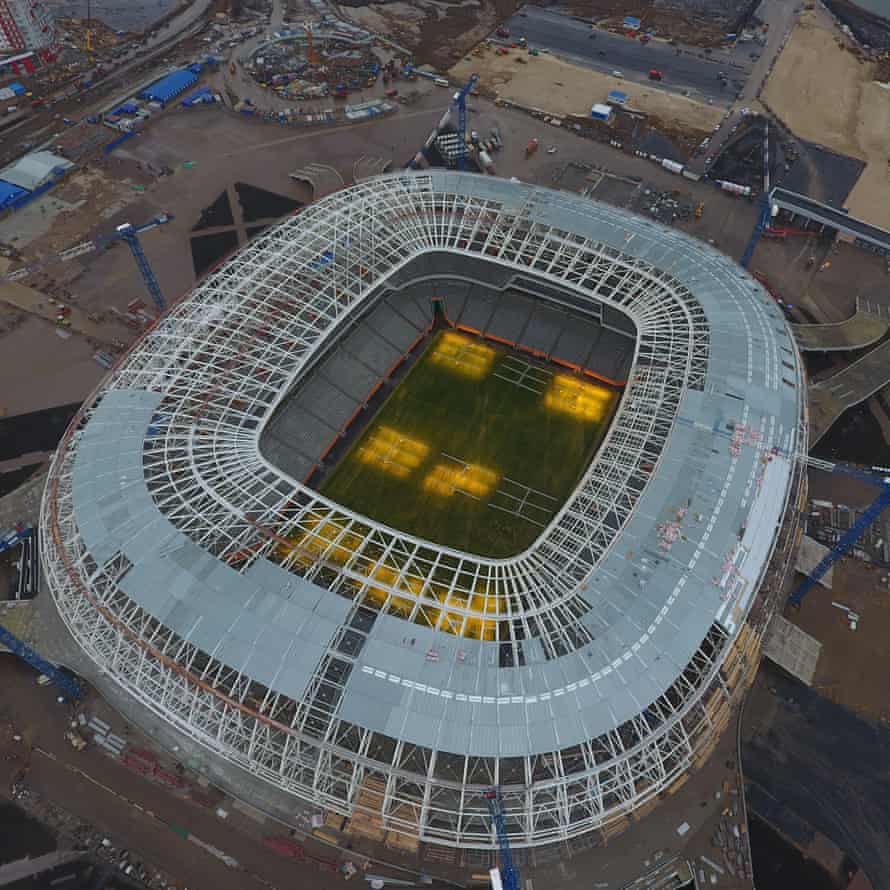 An aerial view of Mordovia Arena.