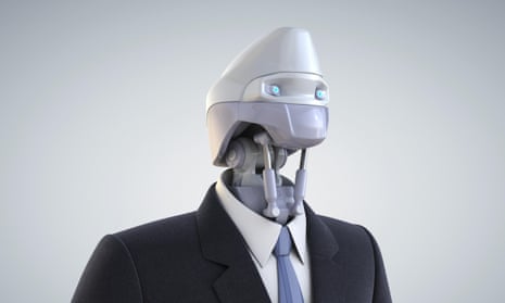 Robot dressed in a business suit.