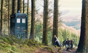 Jodie Whittaker, Tosin Cole, Mandip Gill and Bradley Walsh in Doctor Who.