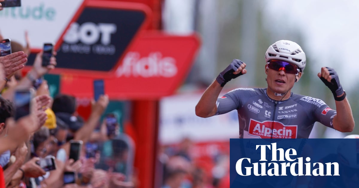 Jasper Philipsen sprints to victory on stage 19 to complete Vuelta hat-trick