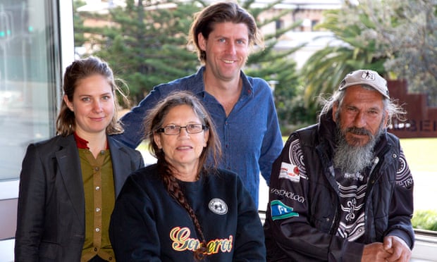 Dolly Talbott and her brother Steve, with their legal team, Nadja Zimmermann and Brendan Dobbie from the NSW Environmental defenders office.