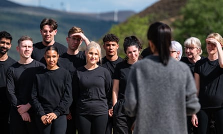 Claudia Winkleman with contestants