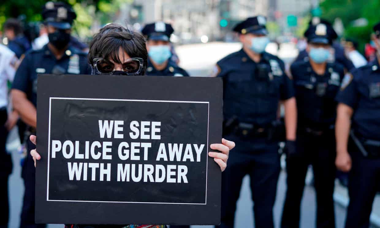 ‘American police have been brutal for a long time, and both Democratic and Republican presidents have failed to successfully reform them.’ Photograph: Timothy A Clary/AFP/Getty Images