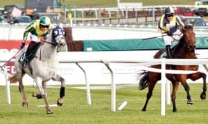 One For Billy, right, ducked out at Cheltenham in an extraordinary finish last month.