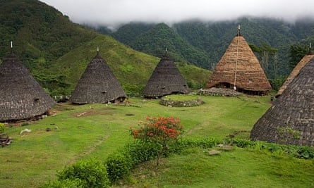 The traditional village of Wae Rebo in the district of Manggarai.