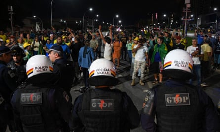 Bolsonaro supporters clash with military police in Brasilia